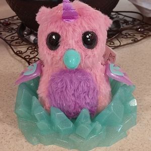 Pink/Purple Owlicorn Hatchimal with nest